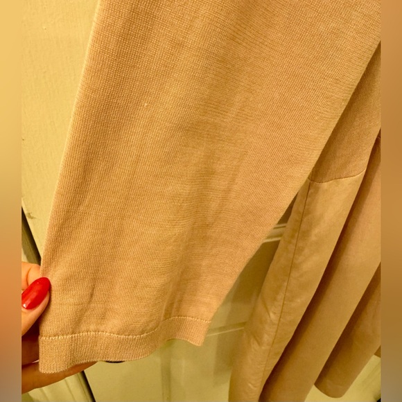 COS Mixed Media Contrast Light Knit Short Casual Dress, sz L - Picture 8 of 13